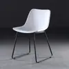 Silla de plástico gruesa estilo nórdico silla de comedor negra silla de plástico minimalista de lujo ligero silla de comedor minimalista moderna