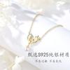 Lindo collar de gato de plata de ley para mujer, colgante de nicho de lujo ligero, cadena de clavícula original nueva, regalo de Navidad para novia