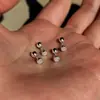 Brilhantes Argola Para Osso da Orelha Parafuso Anti-Queda Design Mini Compacto Estiloso Versátil Nicho Parafuso Brincos