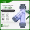 Filtro tipo Y transparente de UPVC fábrica processamento personalizado plástico PVC filtro tratamento de água tubo de precisão