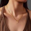 Collar de acero inoxidable con 26 iniciales inglesas transfronterizo de Amazon moda simple cadena de clavícula personalidad tendencia estilo ins
