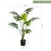 Plantas Artificiais Estilo Nórdico em Estoque para Atacado, Planta Artificial de Taro Torto, Plantas Verdes Falsas para Paisagismo, Plantas em Vasos para Decoração de Piso Interno para Sala de Estar