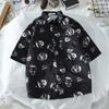 Camisa Floral de Verano para Playa en la Costa de Hawái, Guapo para Pareja Masculina y Femenina, Estudiante, Delgada, Manga Tres Cuartos, Chaqueta