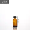 Garrafa Boston Azul Vidro Marrom Garrafa de Aromaterapia Garrafa Marrom de Aromaterapia Garrafa de Fragrância para Óleo Essencial Garrafa de Recarga para Cosméticos