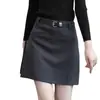 Procesamiento personalizado Otoño 2026 Negro Cintura Alta Adelgazante Estampado de Letras Ceñido al Cuerpo Falda Corta Moda Femenina Viaje Diario Estilo Casual No
