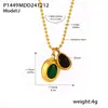 Xinyixin Bola de Aço Inoxidável Bola Corrente Gota D'água Delicado Pequeno Pingente Zircão Clavícula Colar Coringa PVD Banhado 18K Ouro Verdadeiro