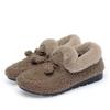 Sapatos Gorro Grossos de Outono e Inverno, Sapatos de Tecido Veludo Macio de Solado Macio Estilo Velho Pequim de Inverno, Sapatos Peludos Femininos, Antiderrapantes, Sapatos Leves para Interior