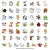 Adesivos de Grafite de Animais de Desenho Animado 50/100 Transfronteiriços Adesivos Decorativos à Prova d'Água para Garrafas de Água Adesivos Criativos de Animais Atacado