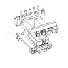 Núcleo de Transformador Ef20-10 Núcleo de Baquelite Ef20-11 Bobina de Núcleo de Alta Frequência Tipo Vertical Alargado 5+2 Pinos