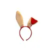 Diadema con orejas de conejo de peluche rojo para Navidad y Año Nuevo, accesorios para el cabello, decoración para fiestas, disfraces, tocados, accesorios para el cabello