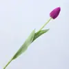 Flor artificial de rama larga con tacto hidratante, tulipán para decoración del hogar, accesorios de fotografía de flores falsas, venta al por mayor