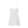 Ropa de Mujer Estilo Europeo y Americano 2024 Verano Nuevo Mezcla de Lino Estampado de Lunares Sexy Minivestido Corto con Tirantes