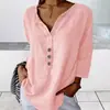 En Stock Nueva Colección Primavera/Verano 2026 Sitio Independiente Transfronterizo Venta Caliente en Amazon Camisa Casual de Mujer con Cuello Festoneado y Botones