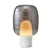 Lámpara de Mesa de Vidrio Artístico Posmoderna Lámpara de Noche para Dormitorio de Hotel de Diseñador Iluminación de Sala de Estar Modelo Habitación Lujo Ligero