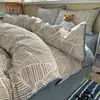 Conjunto de Roupa de Cama Respirável de Algodão Classe A para Maternidade e Bebê, Conjunto de Quatro Peças, Lençol e Capa de Edredom de Gaze de Algodão Puro de Camada Dupla, Macio como Nuvem, Conjunto de Três ou Quatro Peças para Dormitório