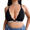 Sujetador Transfronterizo de Talla Grande Europeo y Americano de Comercio Exterior para Busto Grande, Reductor, Push-Up, Adorno Sexy de Encaje, Sujetador Ajustable de Talla Grande para Mujer