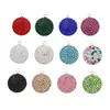 Colgante Redondo de Acero Inoxidable con Punto de Diamante Cinturón de Diamantes Coloridos Colgante Pequeño Colgante para Colgar Accesorios de Collar Hechos a Mano DIY Venta al por Mayor
