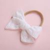 Faixa de Cabelo com Laço de Renda Bordada Fresca em Algodão Puro Super Elástica Sem Marcas Acessórios de Cabelo para Bebê Menina