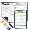 Adesivos Magnéticos para Geladeira de Planejador Diário Atacado, Agenda Semanal e Mensal, Quadro Magnético de Recados Criativos Apagáveis