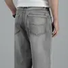 Jeans para hombre de cintura alta, pierna recta holgada, textura suave y ligera, resistentes a las arrugas, adelgazantes, versátiles, casuales, pantalones largos de primavera/verano