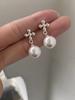 Aretes de Perla Rosa Sakura al Vapor Shijia con Cierre de Plata Esterlina 925 para Mujer Clips para Orejas Diseño de Nicho Aretes de Alta Gama