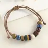 Pulseira Cerâmica Jingdezhen Neutra Retrô Masculina Tecida à Mão Simples e Atmosférica Pulseira de Contas Pulseira de Feira Lote