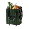 Bolsa de Compras com Rodas Hulken Supermercado Sacola de Mercado Bolsa de Armazenamento Bolsa Tecida Espessa Bolsa Impermeável com Carrinho