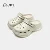 Zuecos de Suela Gruesa Puximuna para Mujer, Calzado de Verano para Exteriores, que Aumentan la Altura, Antideslizantes, Suaves, Transpirables, Zapatos de Playa, Versátiles Zapatos de Punta Cerrada