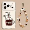 Funda de Teléfono de Gato para Apple 17promax Linda 16 Set iPhone15 Transparente 14 Simple 13 Con Correa