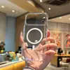 Adecuado para iPhone 17 Agujero Grande PC Funda para Teléfono Móvil Apple 16E Magnético Integrado 15 Promax Transparente Dura Protectora