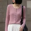 Otoño 2026 Nuevo Suéter de Punto para Mujer Cardigan de Cuello Redondo Abrigo de Botones para Mujer Top Estilo Coreano Comercio Exterior al por Mayor