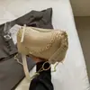 Bolsa de Palha Arco-Íris Estilo Francês para Mulheres 2026 Novo Estilo Bolsa Almofada Bolsa de Ombro Colorida Bolsa Transversal Moda Bolsa de Praia