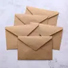 Couro de vaca de toque avançado minimalista sem estampa literário preto envelope papelaria retrô cor sólida cartão postal envelope carta de amor atacado