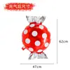 Globos de Papel de Aluminio con Forma de Caramelo Transfronterizos, Decoraciones para Fiestas de Cumpleaños Infantiles, Globos Fotográficos de Caramelo con Rayas y Puntos