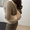 Bolsa Pequena Feminina Tendência Laço 2026 Cor Sólida Nova Moda Texturizada Casual Corrente Ombro Transversal Axila