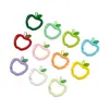 Llavero con Hebilla de Resorte Colorida en Forma de Manzana Juguete de Dibujos Animados Cadena para Teléfono Móvil Lindo Versátil Hecho a Mano DIY Accesorios de Joyería