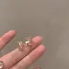 Pendientes y Clavos de Circonita Rosa de Lujo Ligero Adecuados para el Verano, Exquisito Diseño de Nicho con un Estilo Fresco de Alta Gama para Mujeres