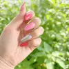 24 piezas, directo de fábrica, uñas postizas europeas y americanas de punta larga, uñas postizas al por mayor, parches de uñas terminados, uñas postizas