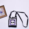 2024 Bolsa de Mão Mini de Tricô Guofeng Panda Bolsa de Celular Fashion Guofeng Bolsa de Ombro Bolsa Casual Versátil
