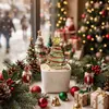 Árbol de Navidad Glaseado de Zibo Planta en Maceta Oficina Decoración Creativa de Escritorio Regalo de Navidad Artesanía de Vidrio Venta al por Mayor