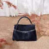 Bolsa de Mão Nova Estilo Coreano Outono/Inverno Couro Genuíno Bolsa Lancheira de Luxo Leve Bolsa de Ombro Único Transversal Grande Capacidade Camurça