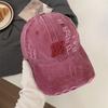 Gorra de Béisbol Retro Americana Desgastada para Mujer, Sombrero de Sol Versátil Lavado Vintage para Primavera y Verano, Circunferencia de Cabeza Grande, Sombrero Pequeño Adelgazante, Moderno