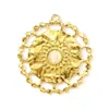 Collar Colgante DIY Cruzado Grande Corazón de Sol Mariposa Acero de Titanio Pendiente Colgante Flor Estrella de Mar Femenina Acero Inoxidable