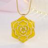Versión coreana de gran venta colgante chapado en oro de 24k comercio exterior Europa y Estados Unidos WISH gran venta colgante de rosa colgante de cabeza de flor grande de temperamento