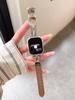 Pulseira de Couro com Fivela de Metal e Diamantes Vazados para Apple iwatchS10 Relógio Applewatch789 Pulseira
