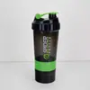 Taza agitadora de tres capas taza para batidos de proteína taza mezcladora de plástico taza de agua para deportes fitness taza de regalo promocional impresión
