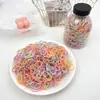 Elásticos de Cabelo Descartáveis para Mulheres, Pretos, Espessados, Alta Elasticidade, Não Danificam o Cabelo, Pequenos Elásticos de Cabelo para Crianças, Acessórios de Cabelo