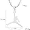 Colgante de Superestrella de Baloncesto Jordan Cadena de Collar de Acero de Titanio Deportiva de Moda NBA James Joyería Unisex Cadena Colgante