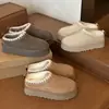 Primer encuentro: Botas de Nieve de Invierno Nuevas 2026 para Mujer, Zapatos Casuales de Algodón con Suela Gruesa y Forro de Lana Tejida para Mujer