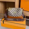 Bolsa Transversal Costura Retrô Cor Contrastante para Sair, Alça Larga, Bolsa de Ombro Casual, Grande Capacidade, Bolsa Quadrada Pequena Fashion com Múltiplos Compartimentos